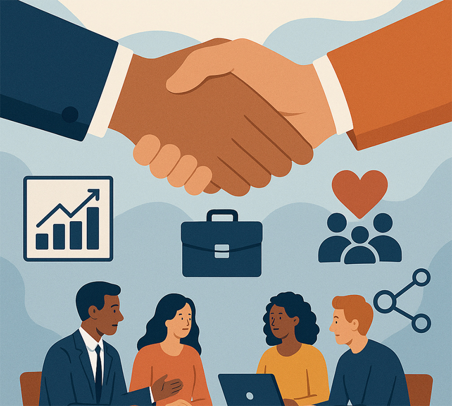 Graphic representing nonprofit partnerships